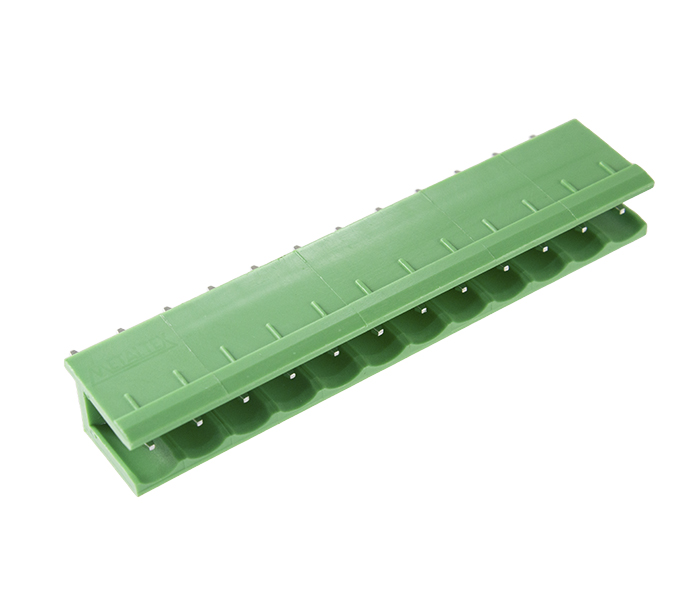 Borne Receptáculo para PCI 180 Graus - 12 Vias - Passo 5,08mm - 15,1mm - Verde - Lateral Aberta