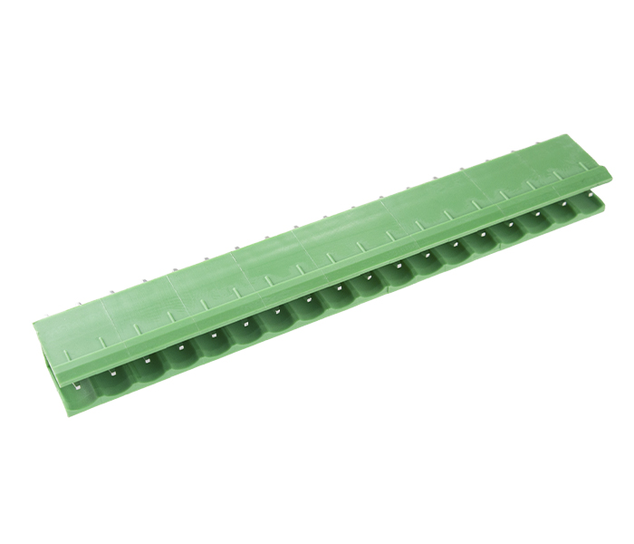 Borne Receptáculo para PCI 180 Graus - 18 Vias - Passo 5,08mm - 15,1mm - Verde - Lateral Aberta