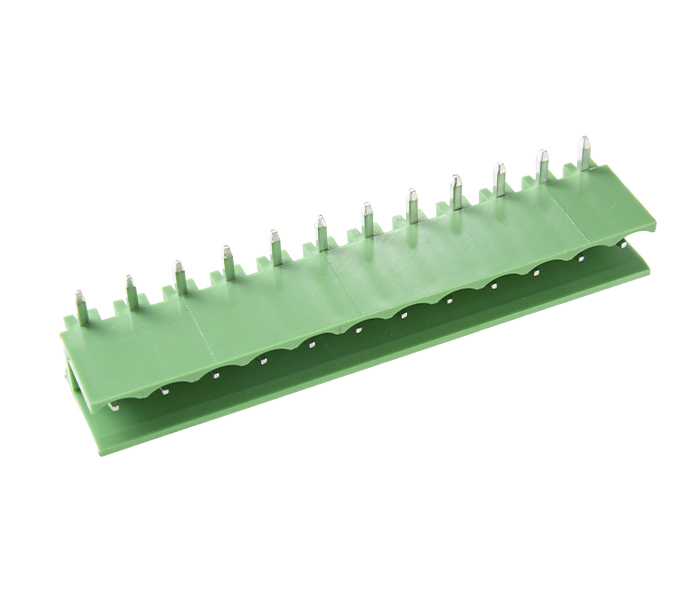 Borne Receptáculo para PCI 90 Graus - 11 Vias - Passo 5,08mm - 15,1mm - Verde - Lateral Aberta