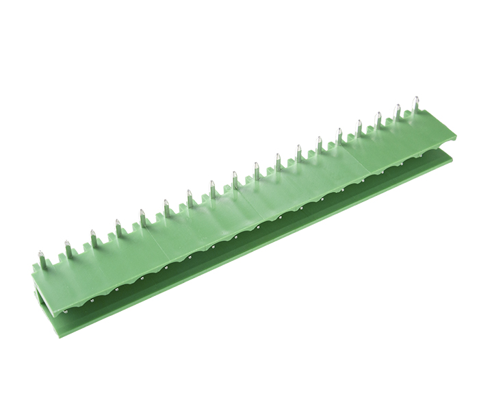 Borne Receptáculo para PCI 90 Graus - 18 Vias - Passo 5,08mm - 15,1mm - Verde - Lateral Aberta