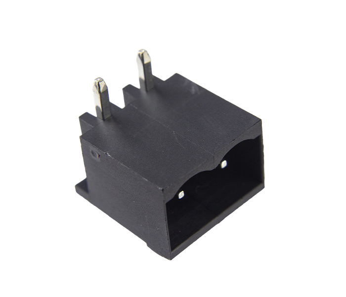 Borne Receptáculo para PCI 90 Graus - 2 Vias - Passo 5,08mm - 15,1mm - Preto - Lateral Fechada