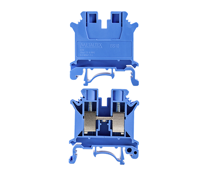 Borne de Passagem 10mm² Conexão por Parafuso - Azul