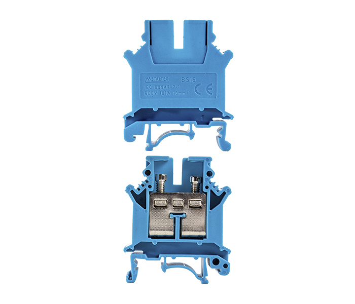 Borne de Passagem 16mm² Conexão por Parafuso - Azul