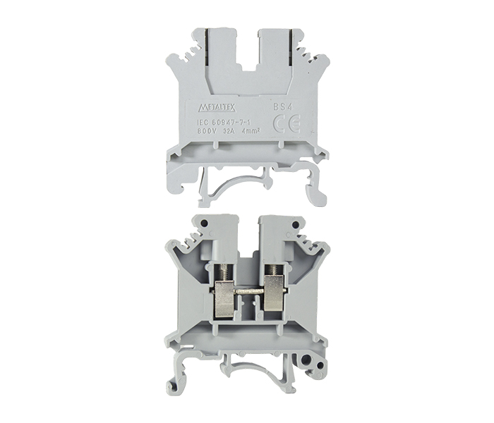 Borne de Passagem 4mm² Conexão por Parafuso - Cinza
