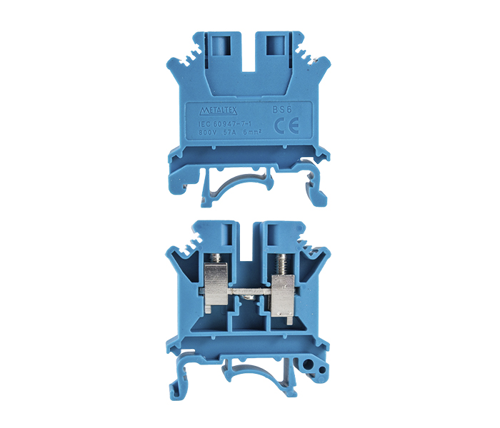 Borne de Passagem 6mm² Conexão por Parafuso - Azul
