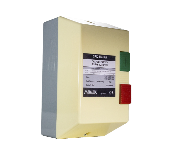 Chave de Partida 1 a 1,6A - 5,5 kW - 220VCA