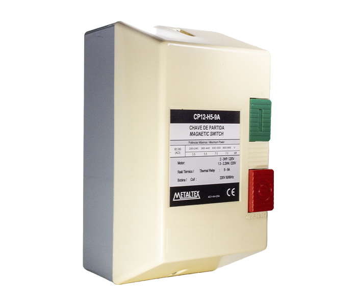 Chave de Partida 6 a 9A - 5,5 kW - 220VCA