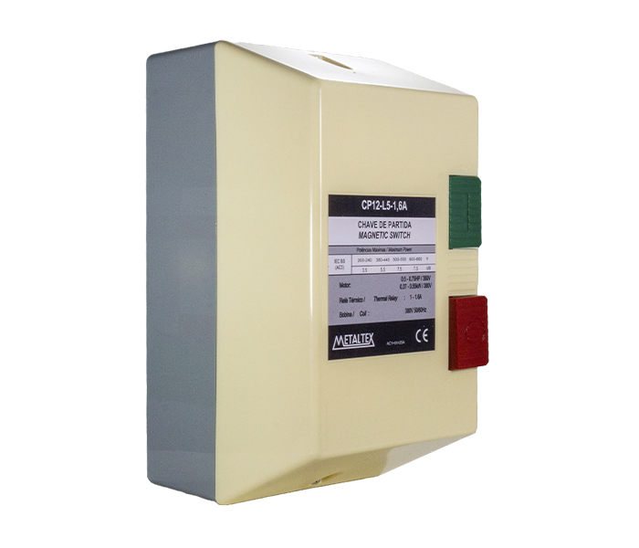 Chave de Partida 1 a 1,6A - 0,5 a 0,75CV - 380VCA