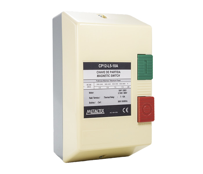 Chave de Partida 7 a 10A - 5,5 kW - 380VCA