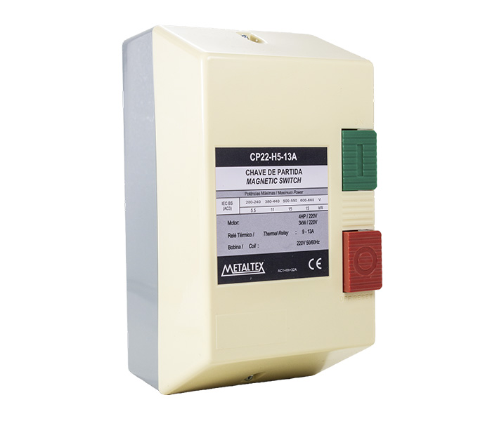 Chave de Partida 9 a 13A - 16 kW - 220VCA