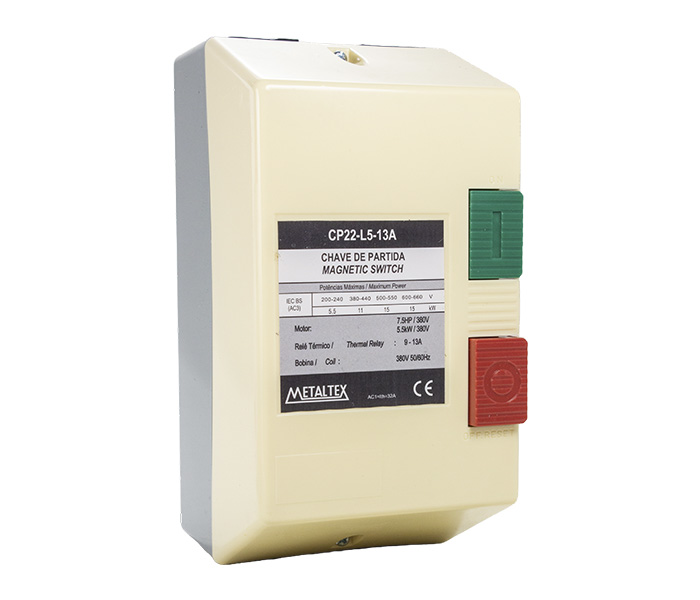 Chave de Partida 9 a 13A - 13 kW - 380VCA