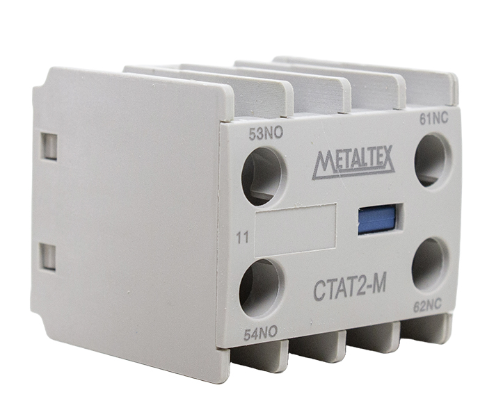 Blocos de Contato Auxiliar Frontal 1NA+1NF para CTM6 a 16 e CX6