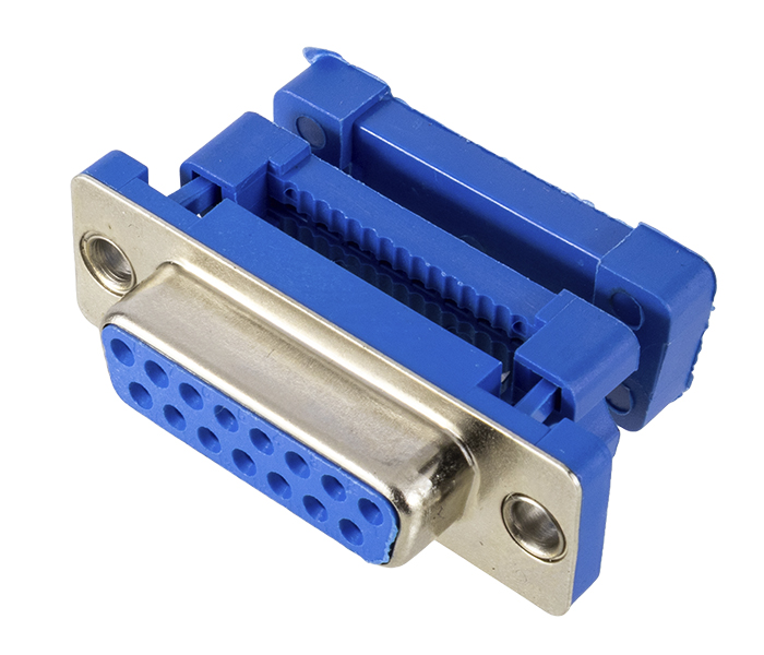 Conector DB para Cabo Plano - 15 Vias - Fêmea
