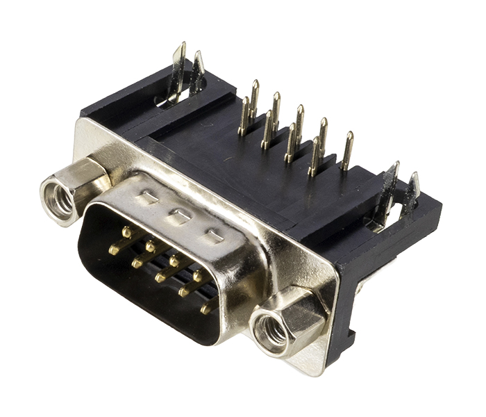 Conector DB para PCI - 9 Vias - 90 Graus - Médio 10,3mm - Macho