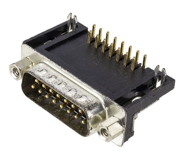 Conector DB para PCI - 15 Vias - 90 Graus - Longo 14,99mm - Macho