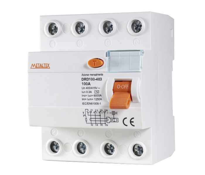 Interruptor Diferencial Tetrapolar - 30mA 100A