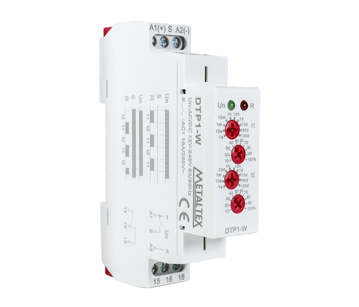 Relé Temporizador Analógico Pulsador de 2 Tempos 12/240VCA/VCC - 1 REV