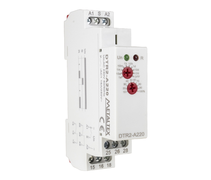 Relé Temporizador Analógico Retardo na Energização 240VCA - 2 REV