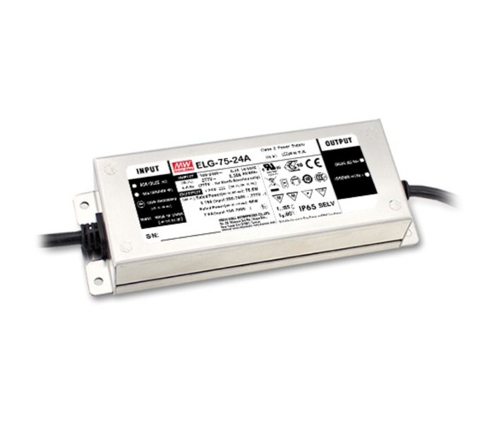 Fonte para LED Mean Well 75,6W Controle DALI - 100/305V 24V-5A