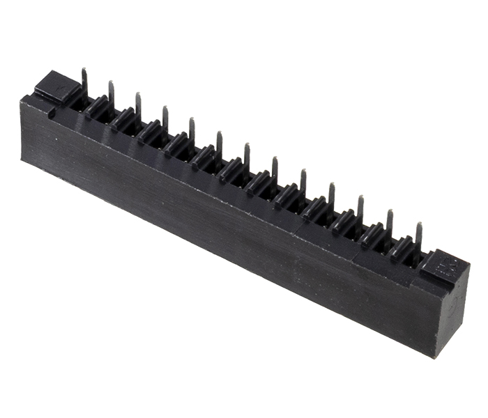 Conector para PCI Flexível - 13 Vias - 180 Graus - Contato Duplo - Passo 2,54mm