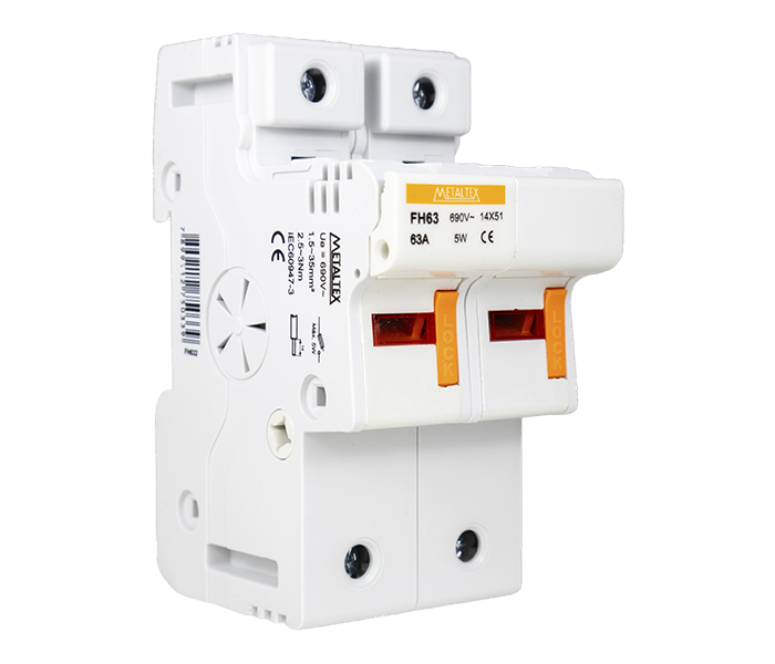 Porta Fusível Bipolar 14x51 Detecção Fusível Aberto - 63A