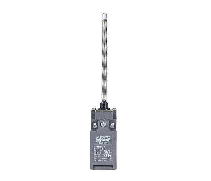 Chave Fim de Curso Atuador de Haste Flexível 380VCA - 220VCC - 1NA+1NF - 5A - 250VCA