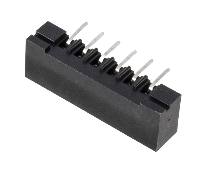 Conector para PCI Flexível - 6 Vias - 90 Graus - Contato Duplo - Passo 2,54mm