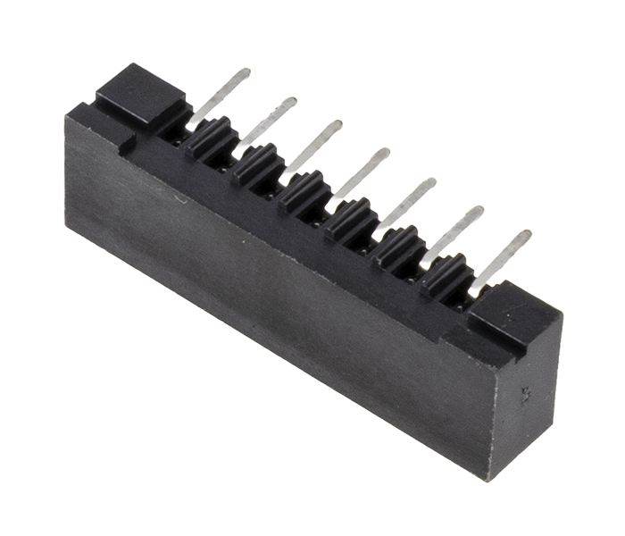 Conector para PCI Flexível - 7 Vias - 90 Graus - Contato Duplo - Passo 2,54mm