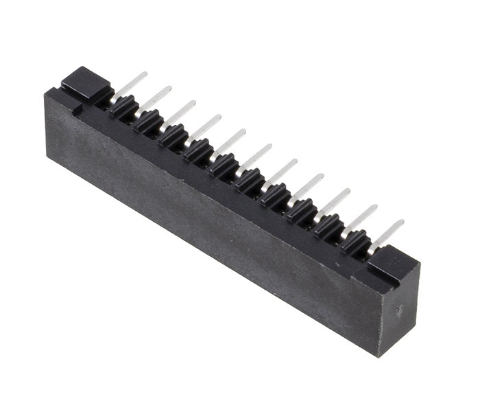 Conector para PCI Flexível - 11 Vias - 90 Graus - Contato Duplo - Passo 2,54mm