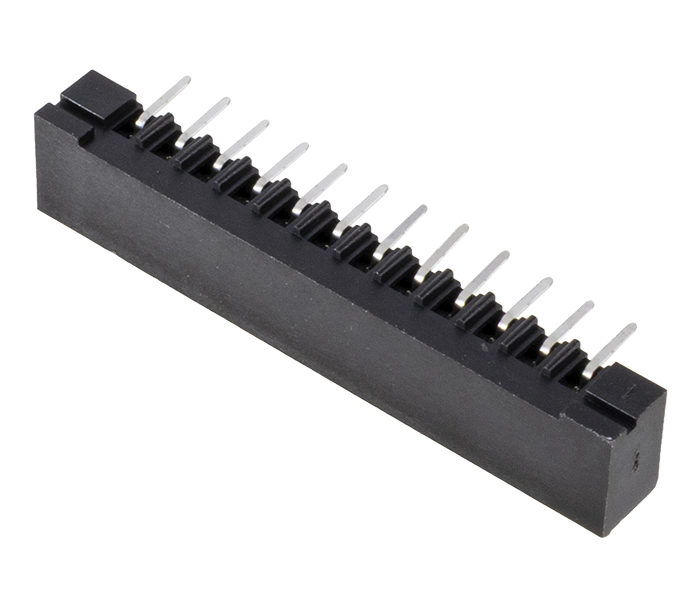 Conector para PCI Flexível - 12 Vias - 90 Graus - Contato Duplo - Passo 2,54mm