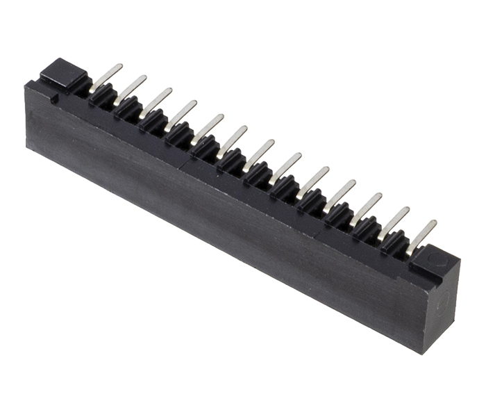 Conector para PCI Flexível - 13 Vias - 90 Graus - Contato Duplo - Passo 2,54mm