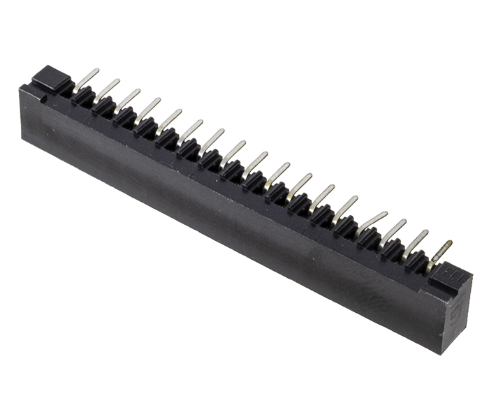 Conector para PCI Flexível - 17 Vias - 90 Graus - Contato Duplo - Passo 2,54mm