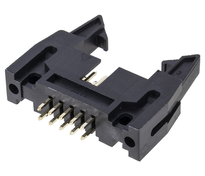 Conector Box Header com Ejetor - 10 Vias 2X5 - 180 Graus - Passo 2,54mm