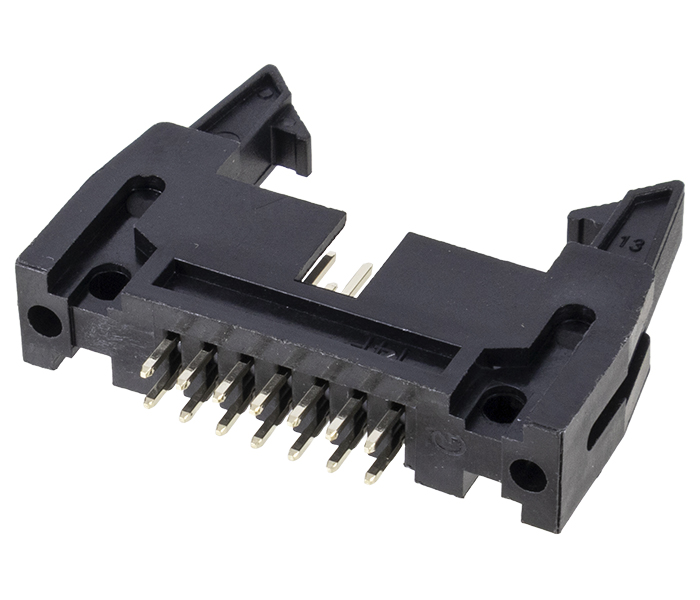 Conector Box Header com Ejetor - 14 Vias 2X7 - 180 Graus - Passo 2,54mm