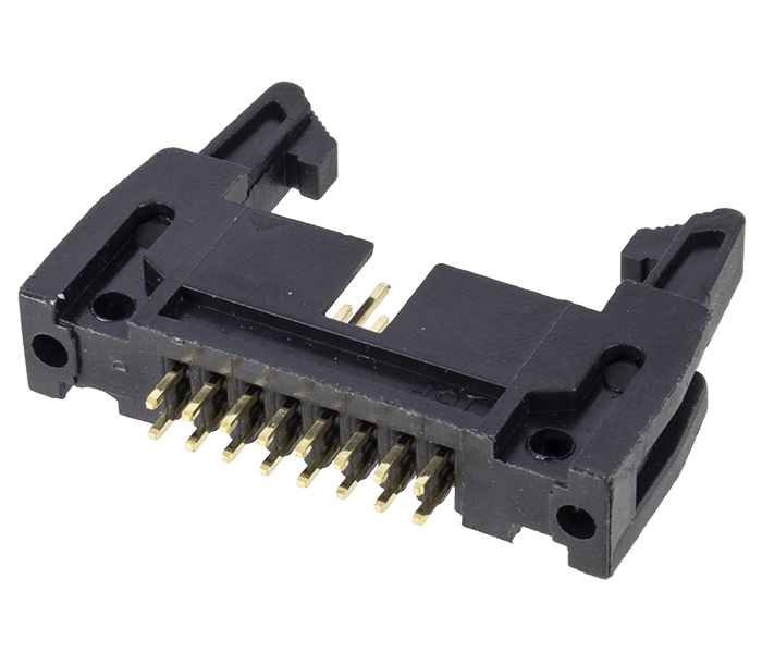 Conector Box Header com Ejetor - 16 Vias 2X8 - 180 Graus - Passo 2,54mm