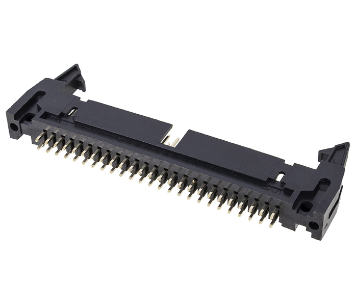 Conector Box Header com Ejetor - 50 Vias 2X25 - 180 Graus - Passo 2,54mm