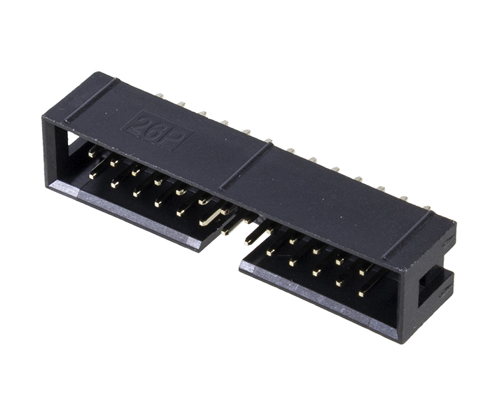 Conector Box Header sem Ejetor - 26 Vias 2X13 - 180 Graus - Passo 2,54mm