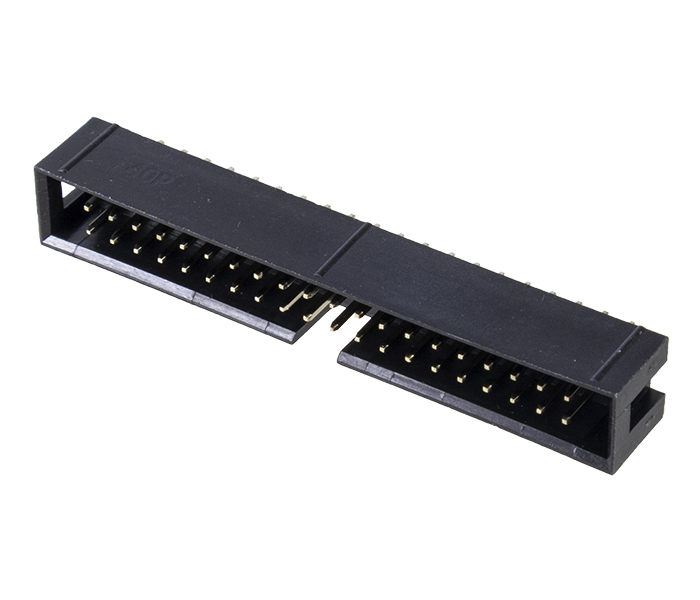 Conector Box Header sem Ejetor - 40 Vias 2X20 - 180 Graus - Passo 2,54mm