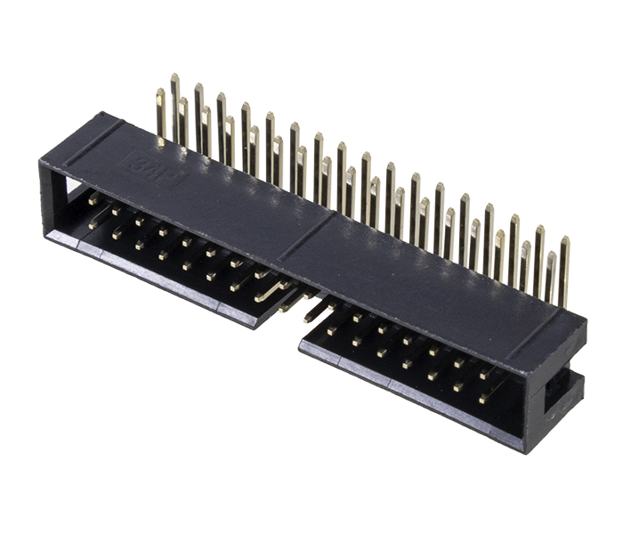 Conector Box Header sem Ejetor - 34 Vias 2X17 - 90 Graus - Passo 2,54mm