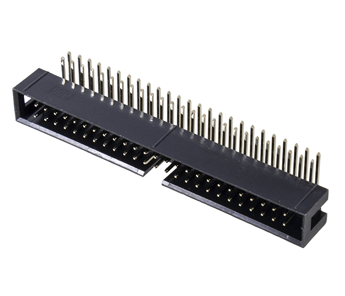 Conector Box Header sem Ejetor - 50 Vias 2X25 - 90 Graus - Passo 2,54mm