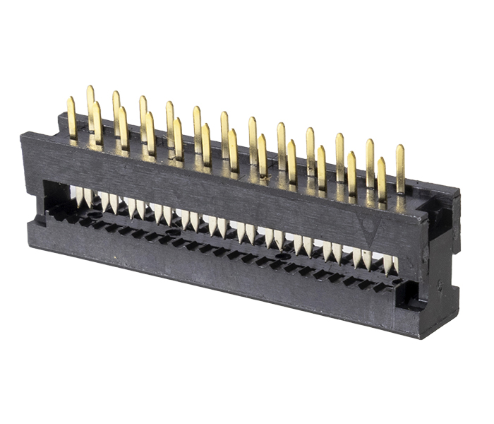 Conector IDC de Transição para PCI - Plugue - 24 Vias - 180 Graus - Passo 2,54mm