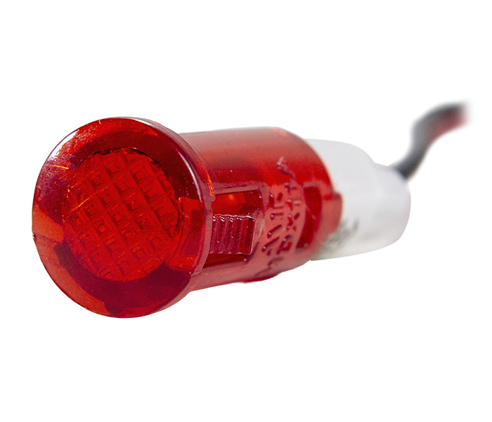 Sinalizador Miniatura LED 10mm - 12VCA/VCC - Vermelho
