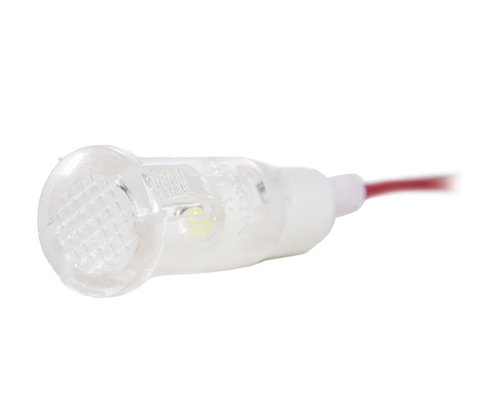 Sinalizador Miniatura LED 10mm - 12VCA/VCC - Branco