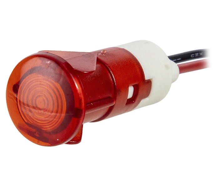 Sinalizador Miniatura LED 12mm - 24VCA/VCC - Vermelho