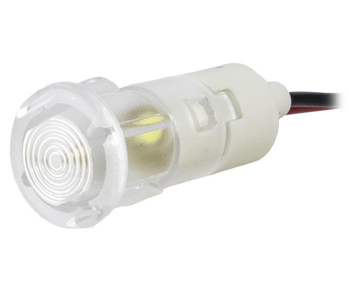 Sinalizador Miniatura LED 12mm - 24VCA/VCC - Branco