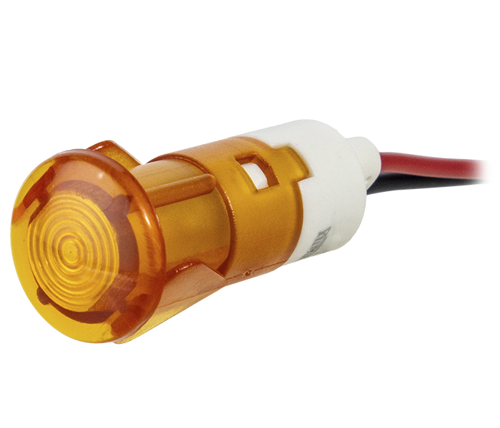Sinalizador Miniatura LED 12mm - 24VCA/VCC - Amarelo