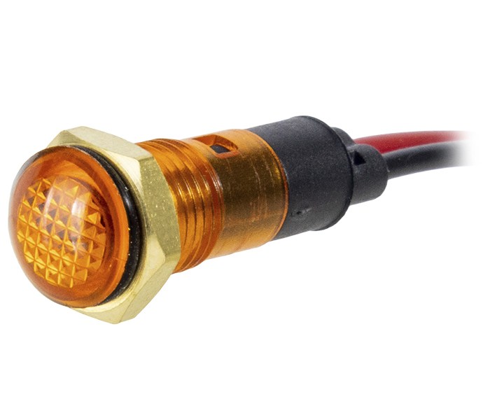 Sinalizador Miniatura LED 8mm - 24VCA/VCC - Amarelo