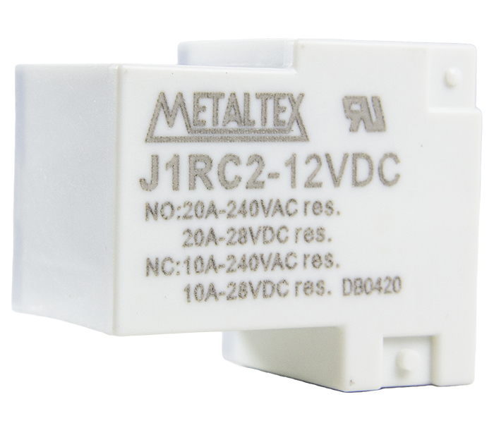 Relé Miniatura de Potência 1 REV - Bobina de 12VCC - Capacidade de 20A - Terminais para PCI