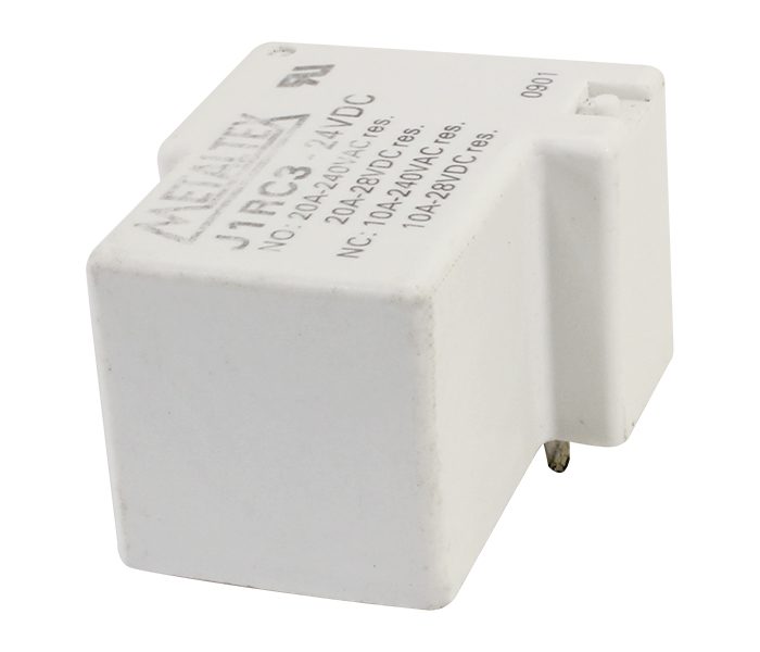 Relé Miniatura de Potência 1 REV - Bobina de 24VCC - Capacidade de 20A - Terminais para PCI