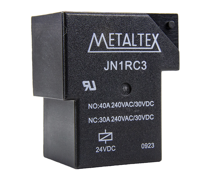 Relé Miniatura de Potência 1 REV - Bobina de 24VCC - Capacidade de 40A - Terminais para PCI